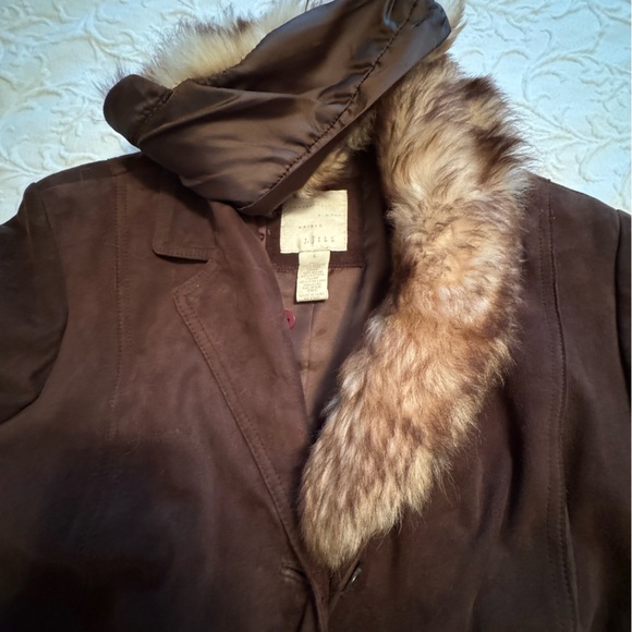 Vintage J Jill chocolate brown suede jacket. Size L - Picture 4 of 8